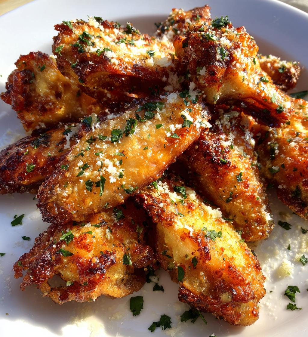 Air Fryer Garlic Parmesan Wings