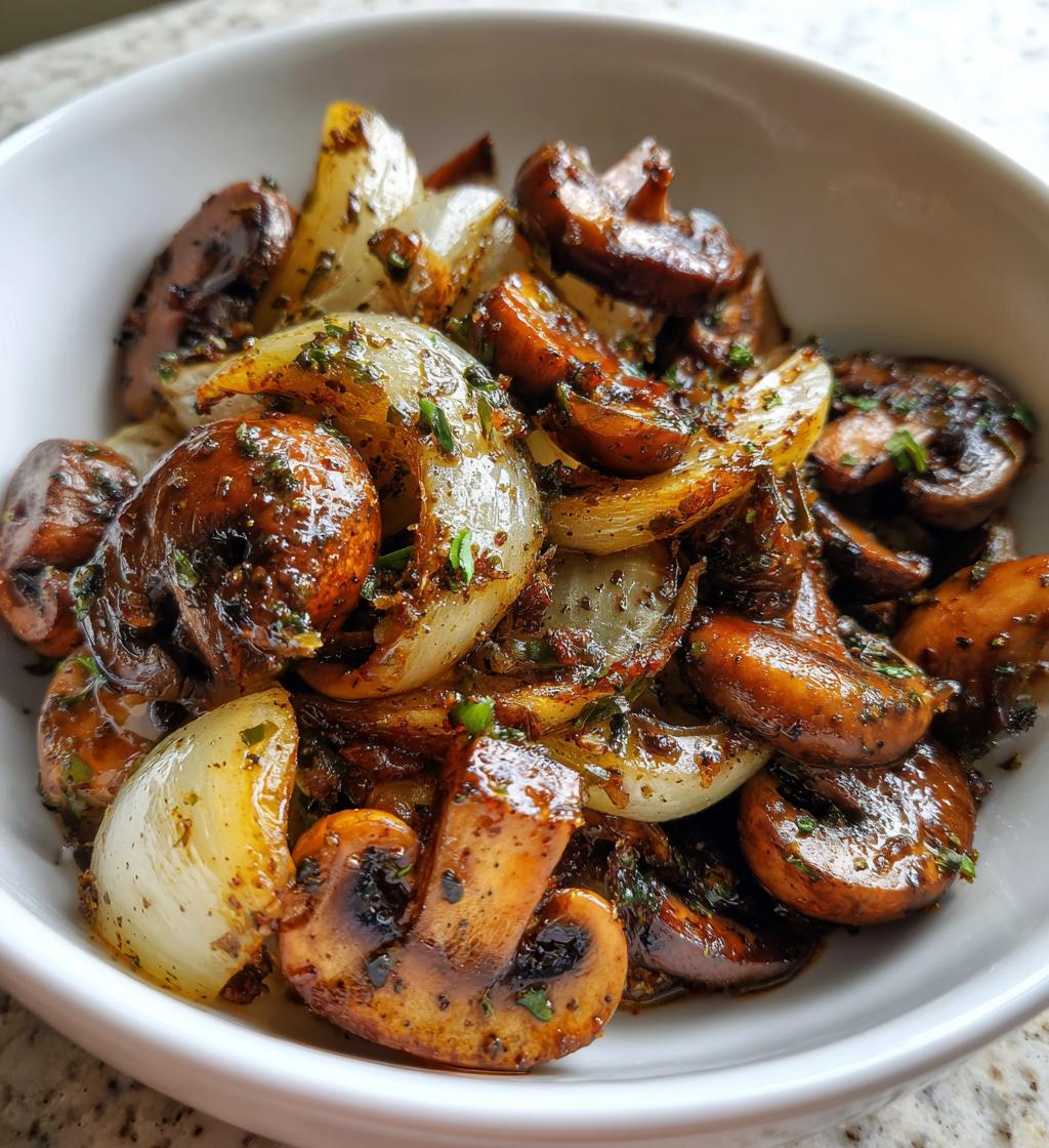 Air Fryer Mushrooms & Onions Combo