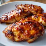 Air Fryer Peach Glazed Chicken Breast