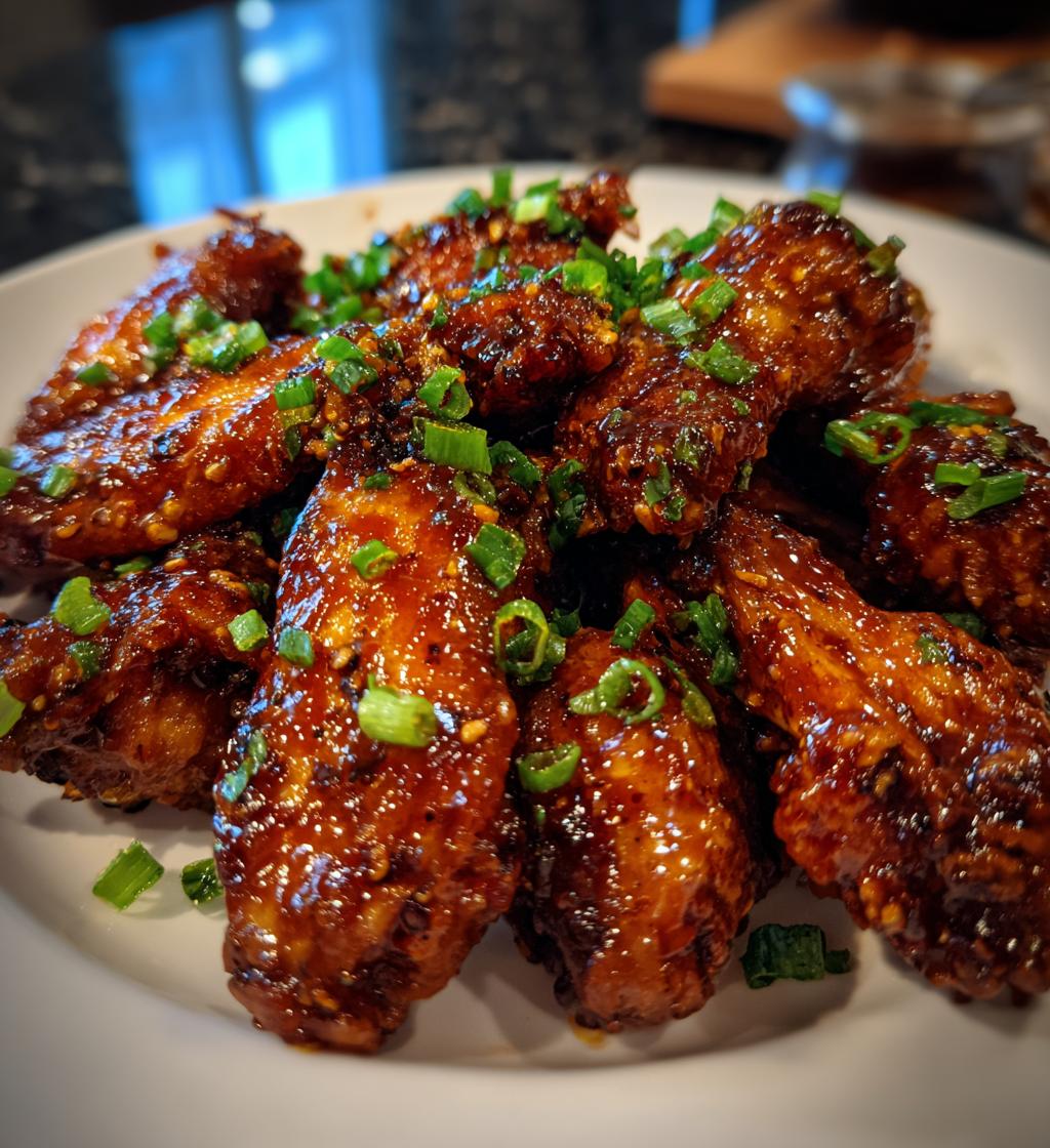 Air Fryer Sticky Soy Garlic Wings