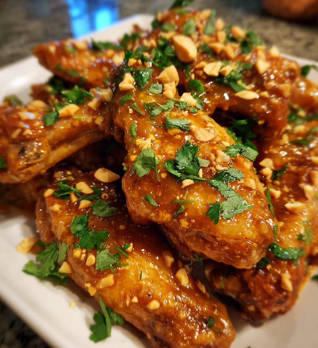 Air Fryer Thai Peanut Wings