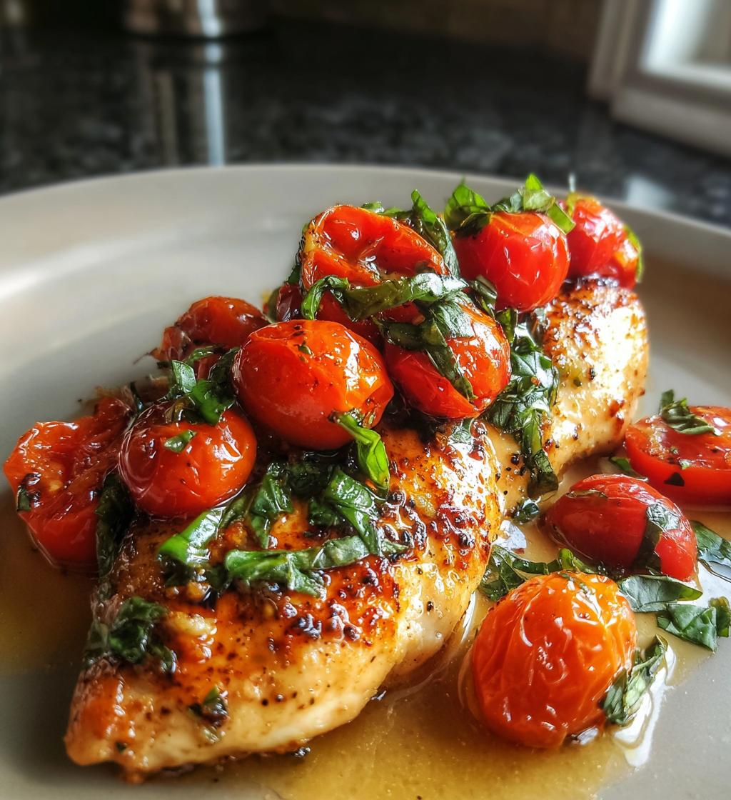 Air Fryer Tomato Basil Chicken Breast