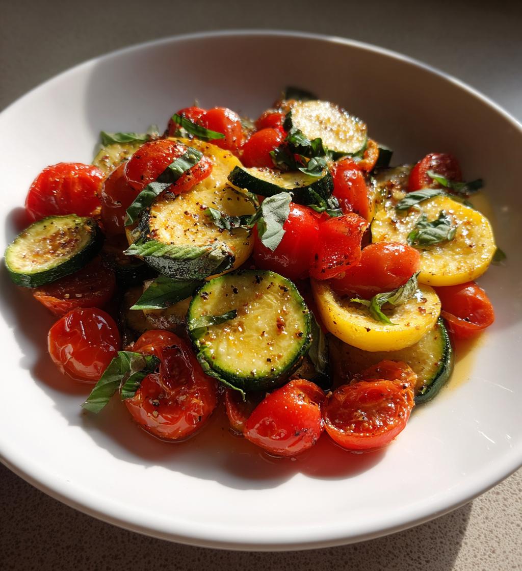 Air Fryer Tomato Zucchini Medley