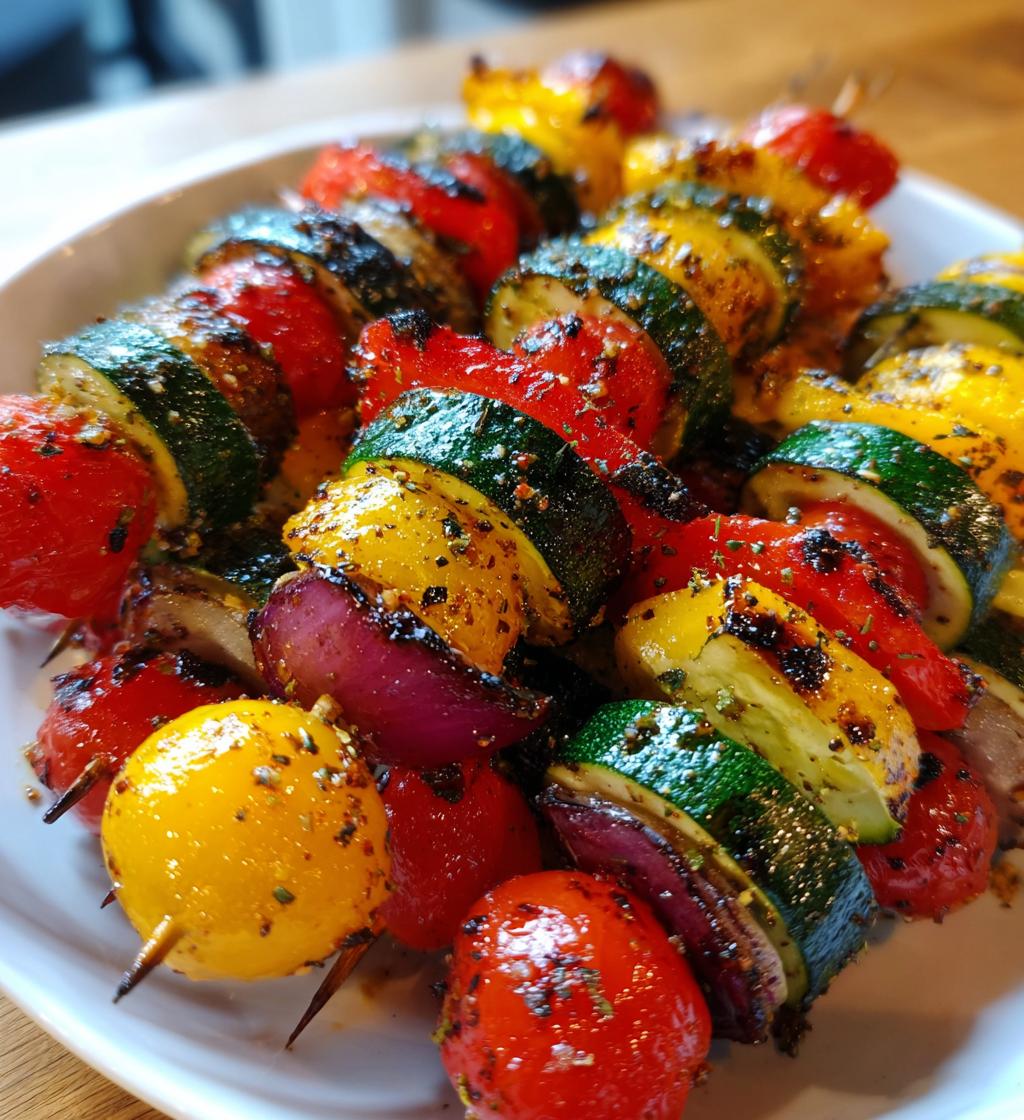 Air Fryer Veggie Skewers - detail 1