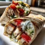 Chicken Tzatziki Wraps with Cucumber Tomato Salad
