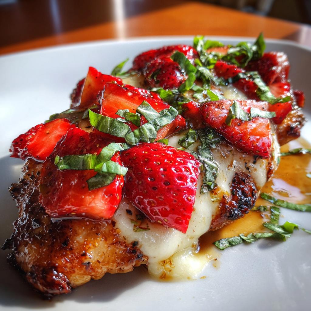 Easy Strawberry Balsamic Chicken with Mozzarella - detail 1