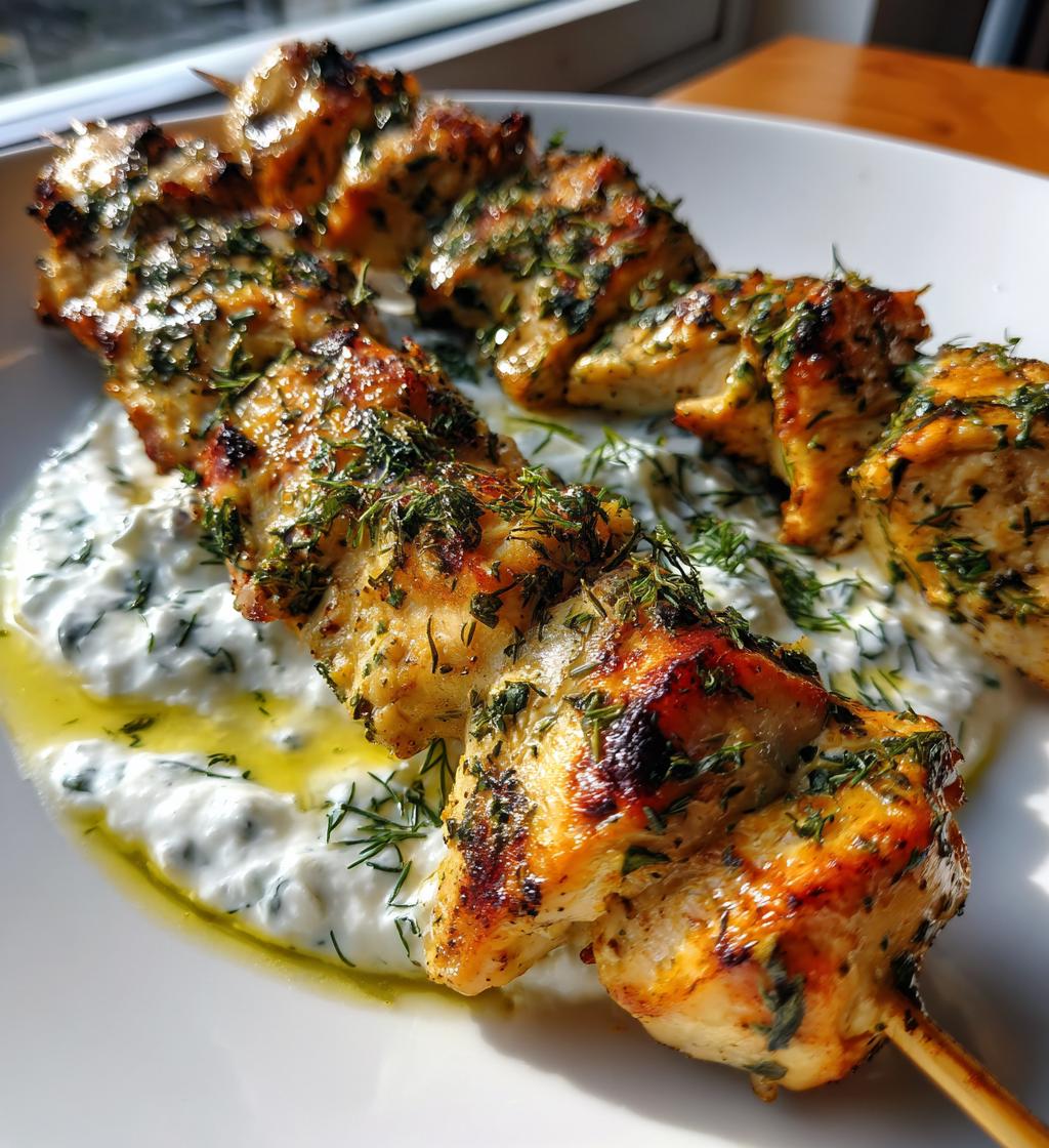 Greek Chicken Souvlaki with Tzatziki Sauce - detail 1