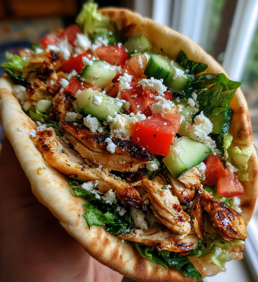 Lemon Herb Grilled Chicken Pitas - detail 1