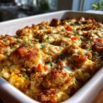 Light Cheesy Chicken, Sausage & Rice Casserole