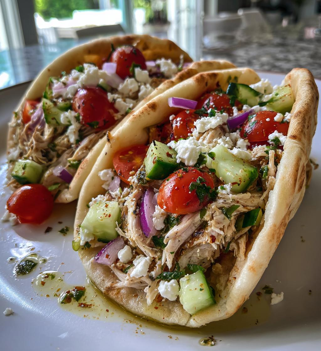 Mediterranean Chicken Pita Pockets