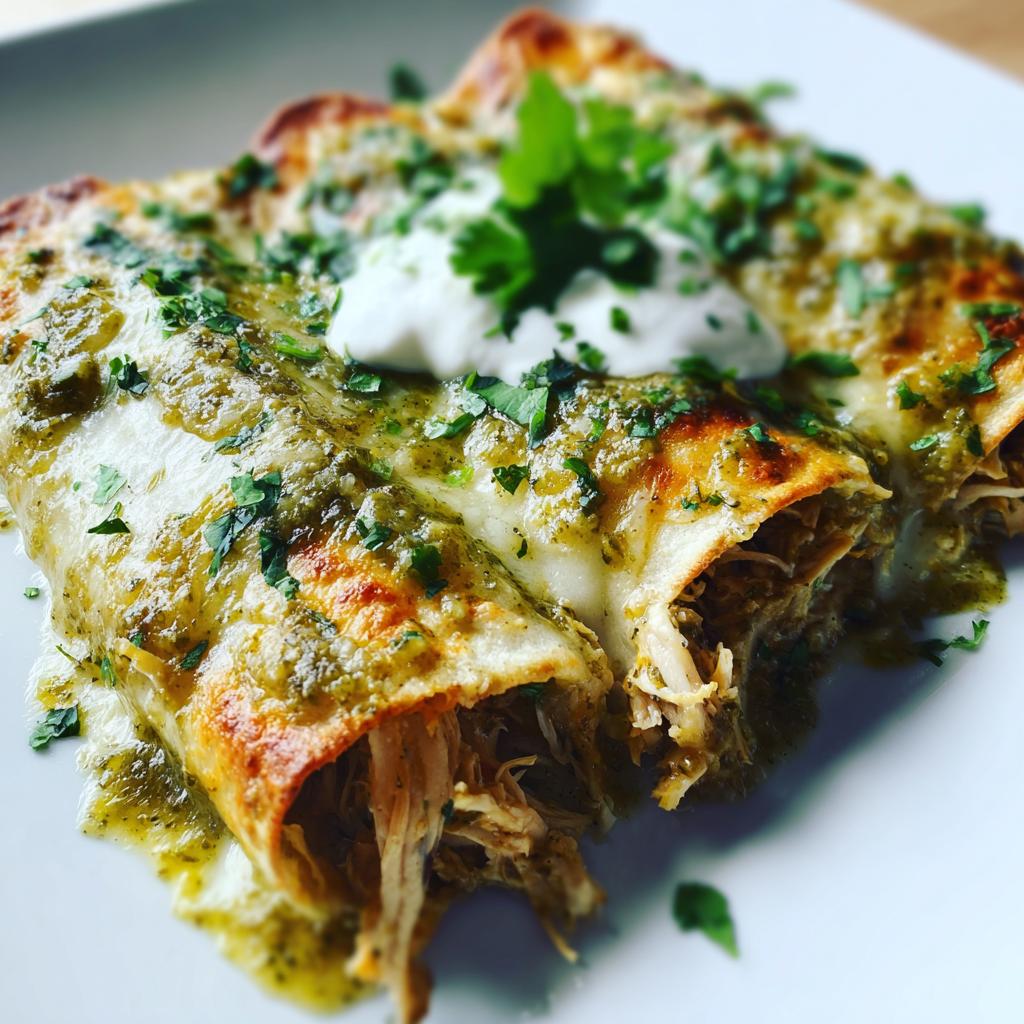Salsa Verde Chicken Enchiladas - detail 1