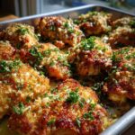 Sheet Pan Crispy Parmesan Garlic Chicken