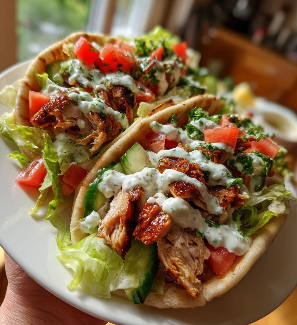 Spicy Chicken Gyros with Garlic Aioli