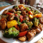 air fryer hibachi chicken and vegetables