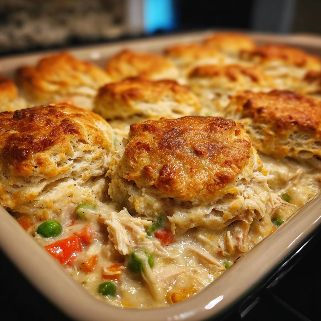 biscuits chicken pot pie - detail 1