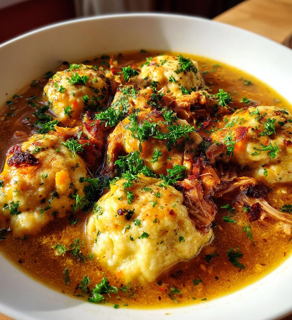 chicken and dumplings - detail 1
