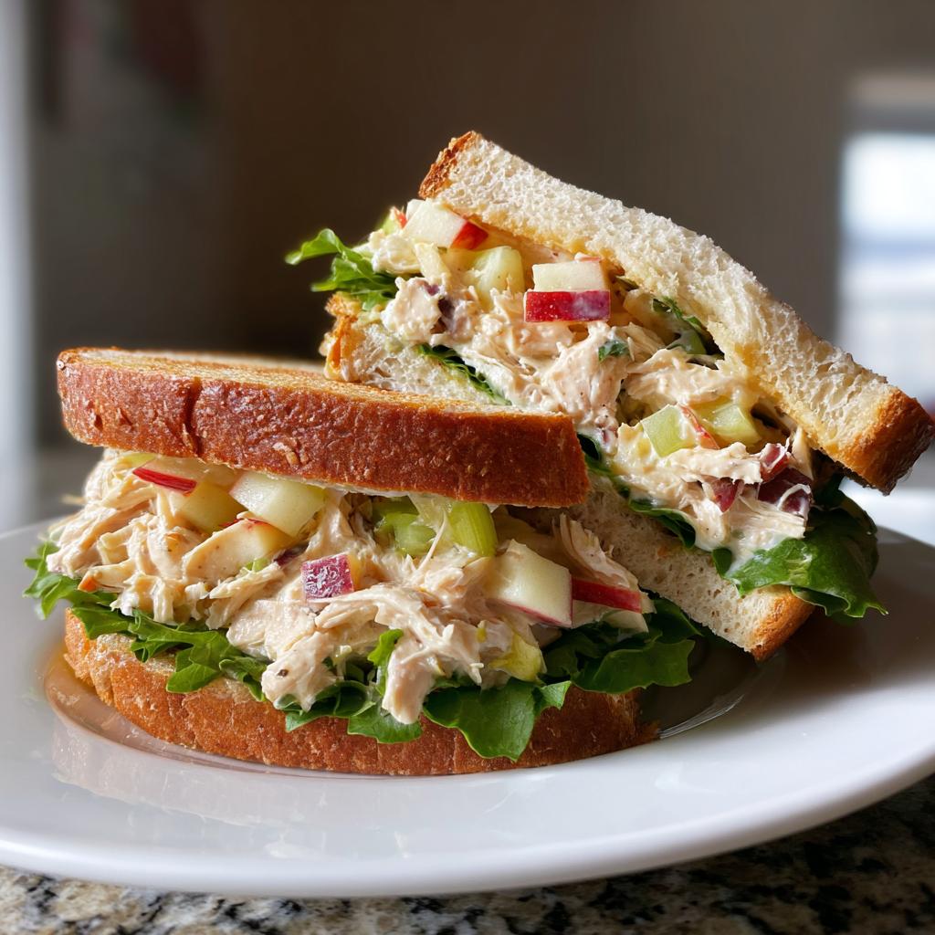 chicken apple salad sandwich - detail 1