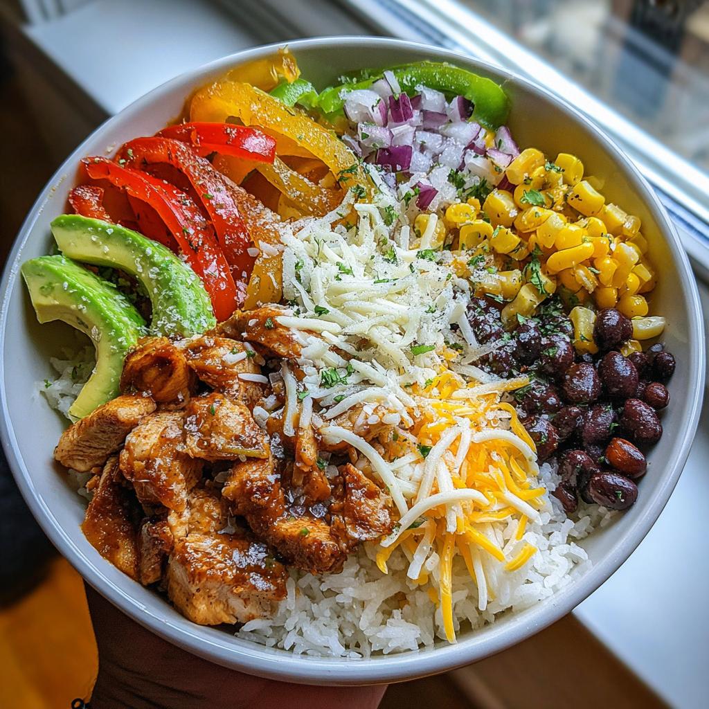 chicken fajita bowl - detail 1