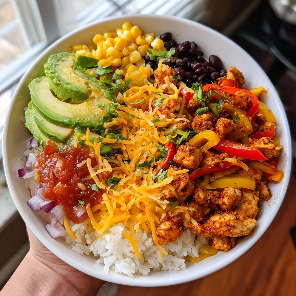 chicken fajita bowl