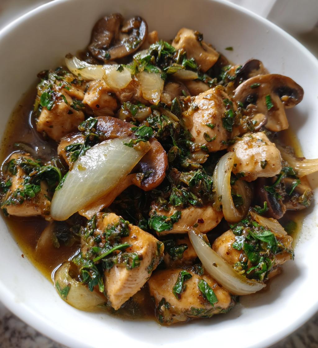 chicken mushroom onion