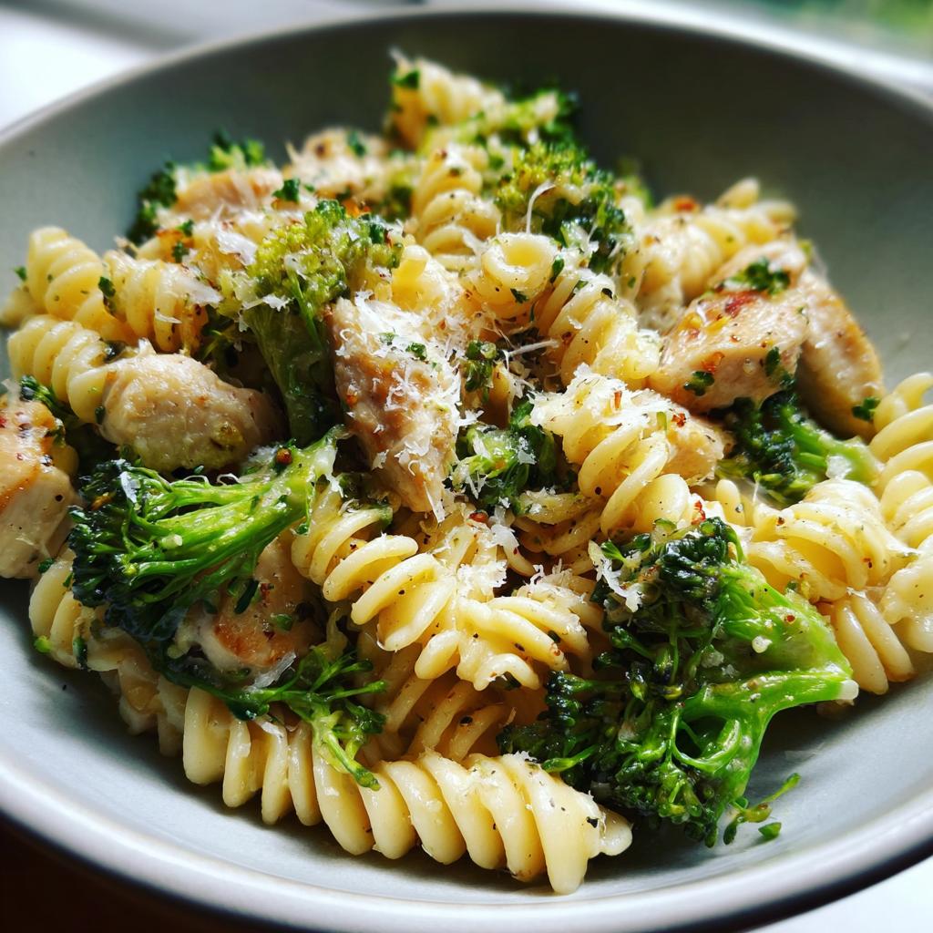 chicken pasta broccoli - detail 1