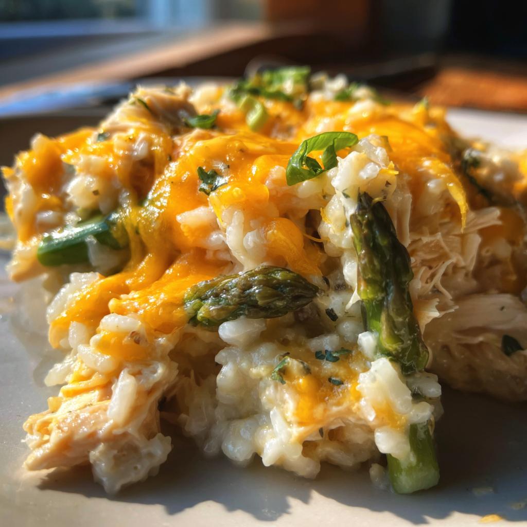 chicken rice and asparagus casserole