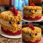 chicken themed cake