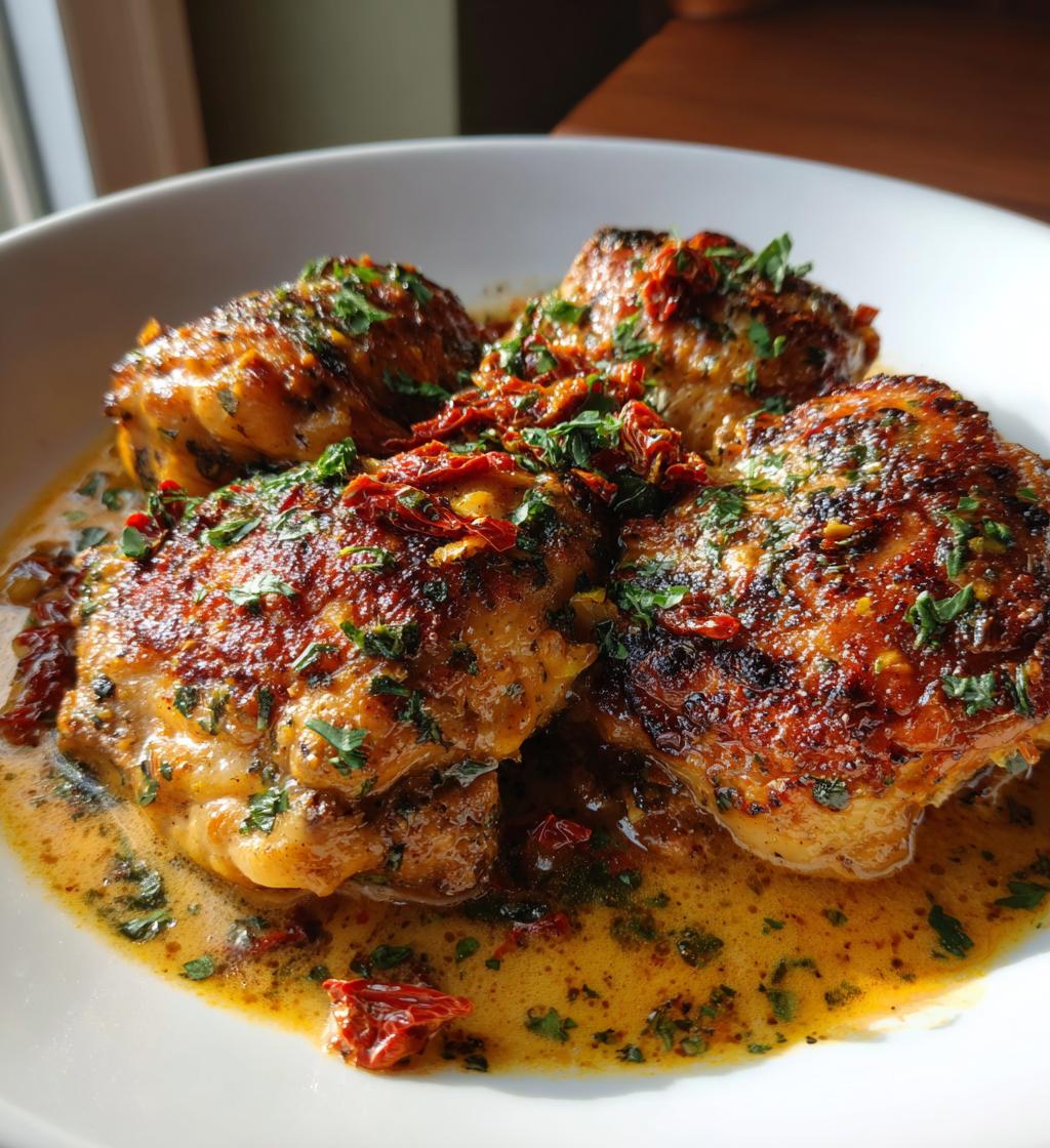 chicken thigh recipes sun dried tomatoes
