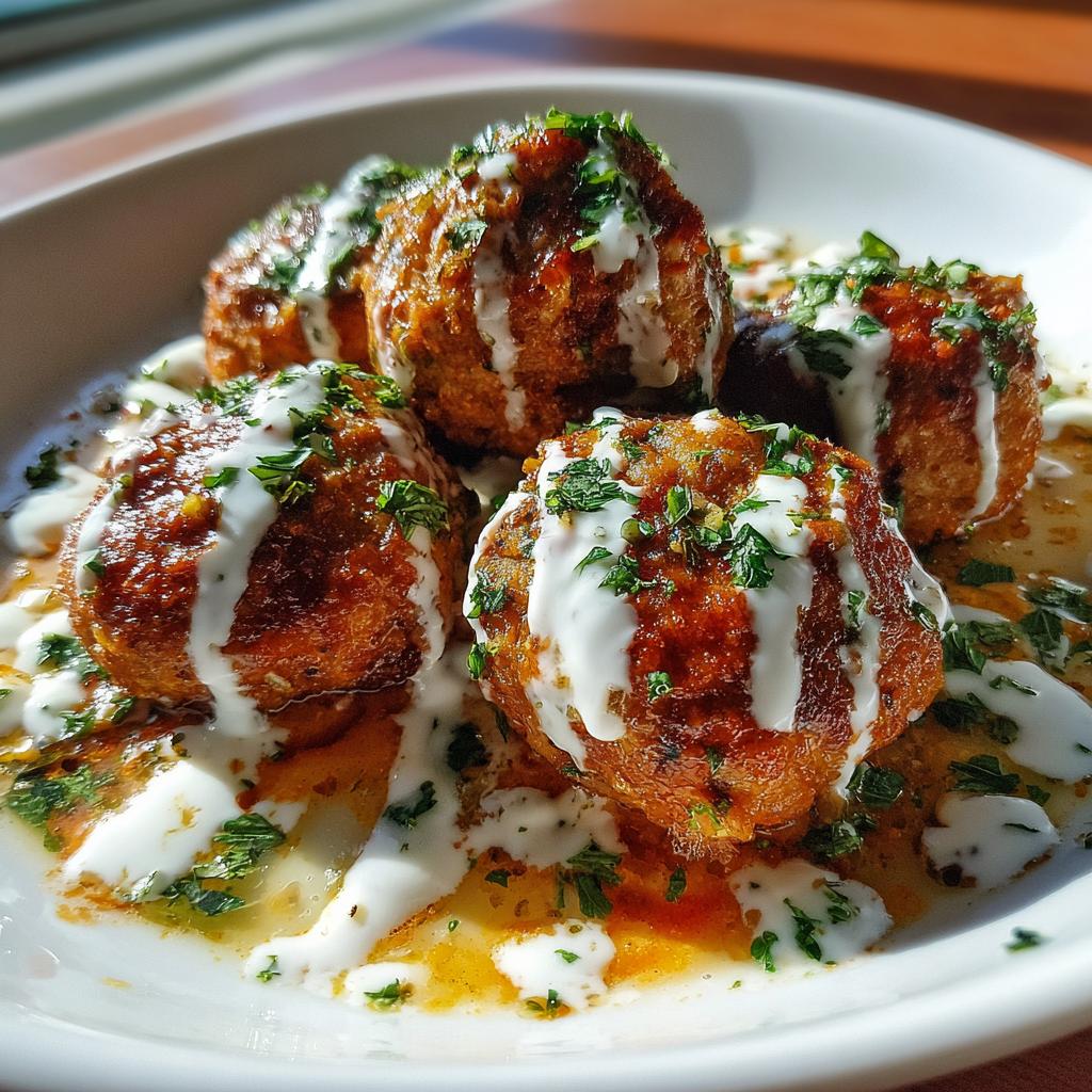 Chicken Kofta with Garlic Yogurt Sauce - detail 1