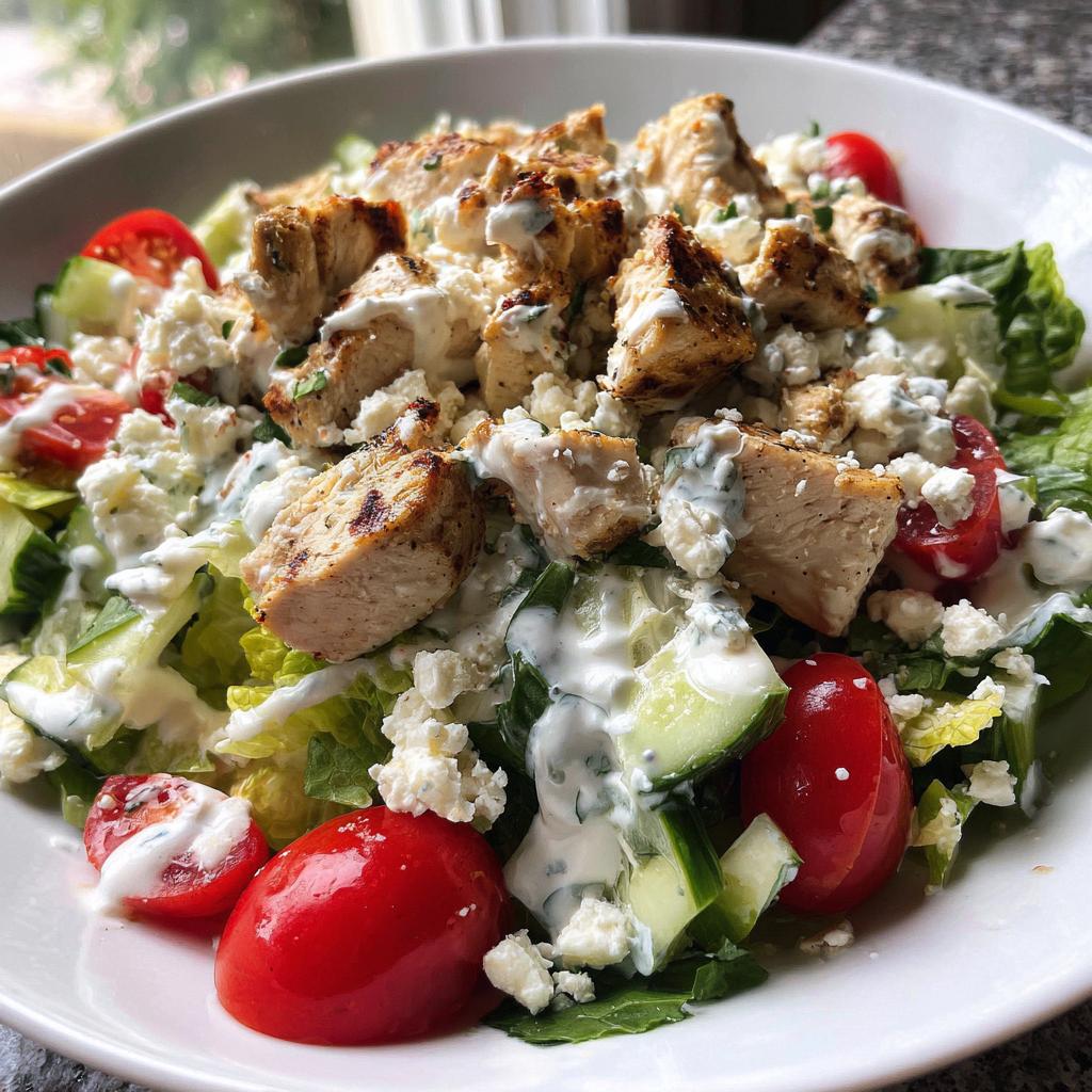 Greek Chicken Salad with Tzatziki Dressing - detail 1
