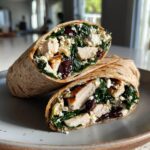 Greek Chicken Wraps with Spinach, Olives, and Feta