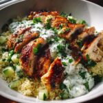 Herbed Chicken and Couscous Bowls with Tzatziki