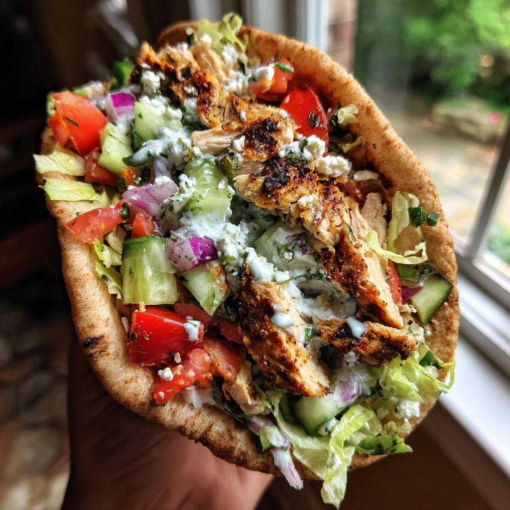 Mediterranean Chicken Pita Pockets