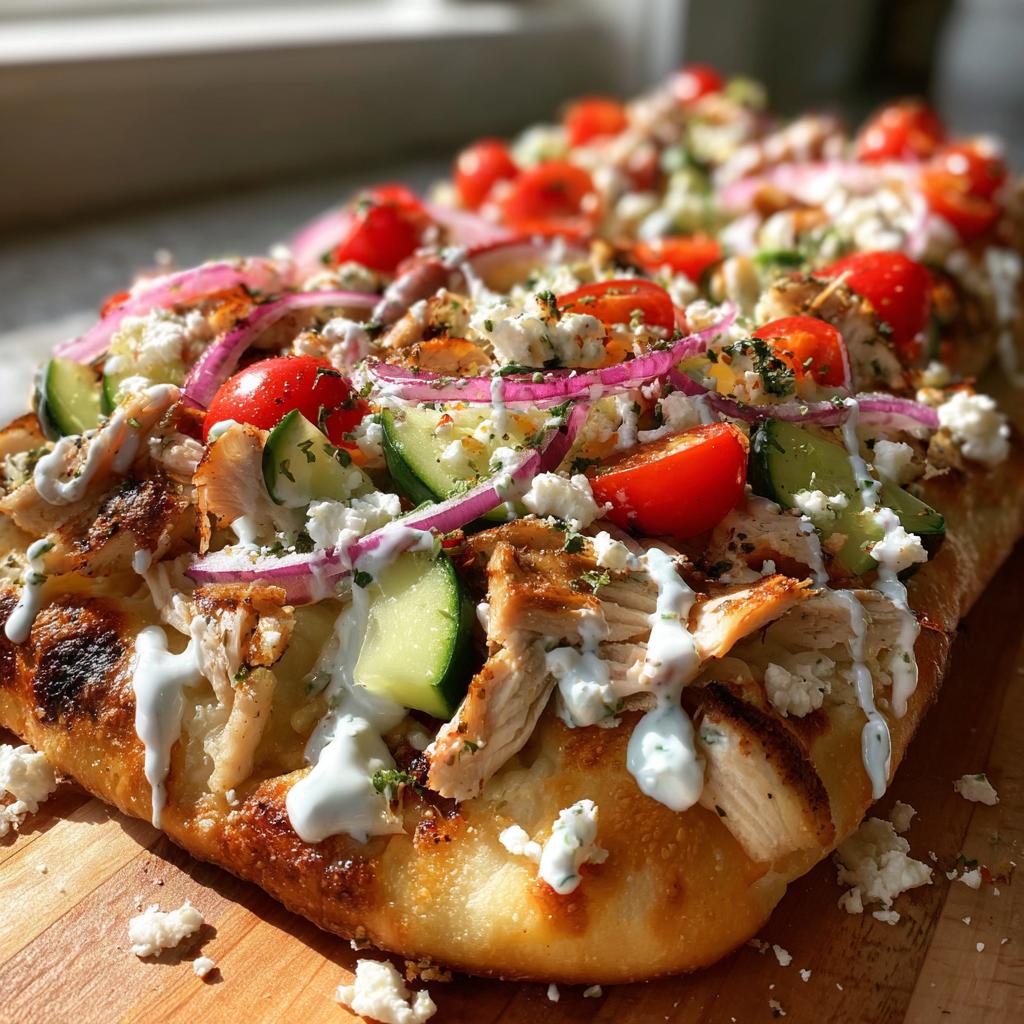 Mediterranean Chicken and Veggie Flatbreads - detail 1