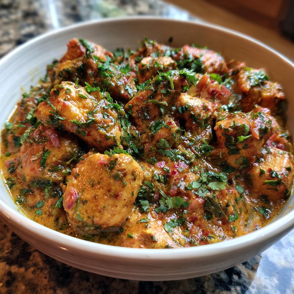 Rhubarb Curry Chicken - detail 1