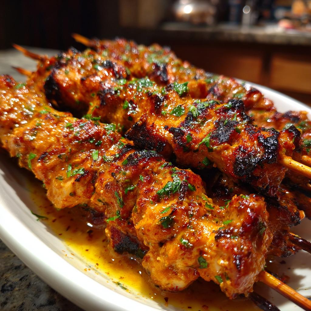 Spicy Peanut Chicken Skewers - detail 1
