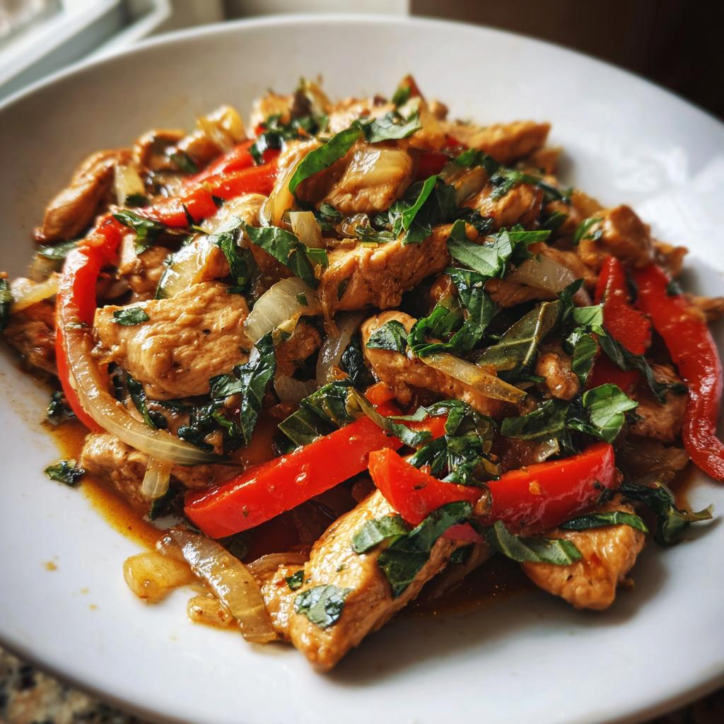 Thai Basil Chicken - detail 1