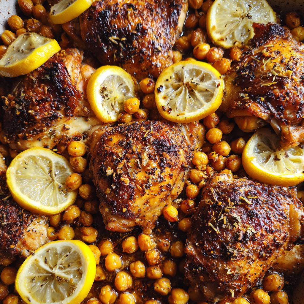 Za'atar-Roasted Chicken with Chickpeas