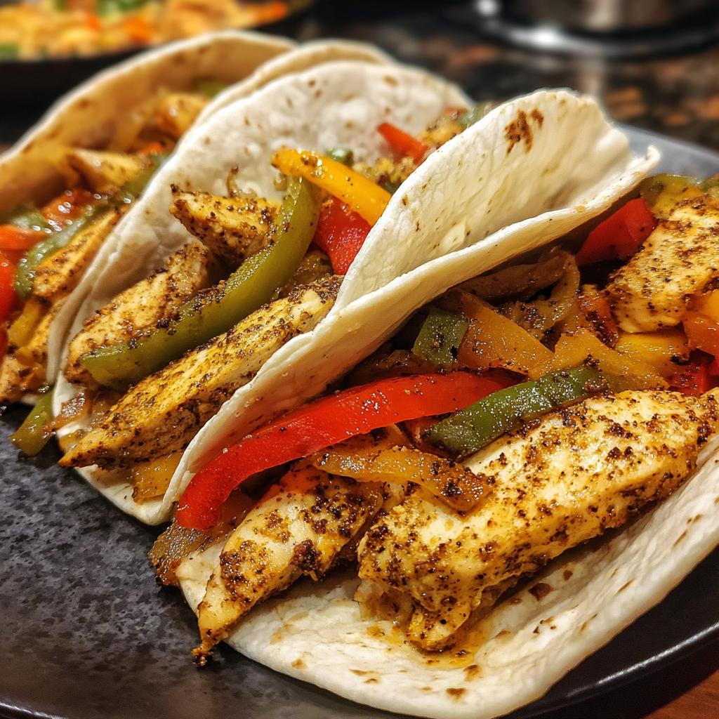 air fryer fajitas chicken - detail 1