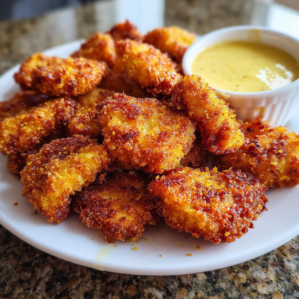 air fryer frozen chicken nuggets - detail 1
