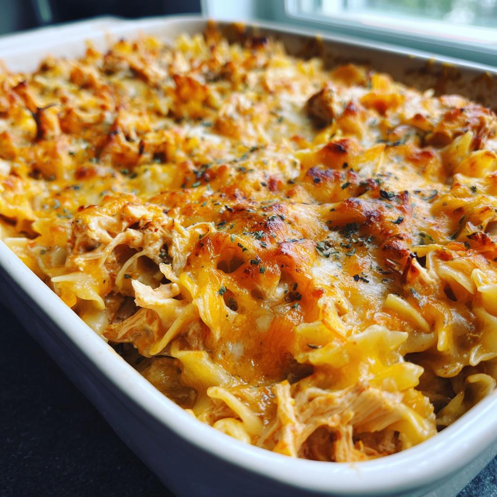 buffalo chicken casserole - detail 1