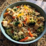 chicken and rice veggies