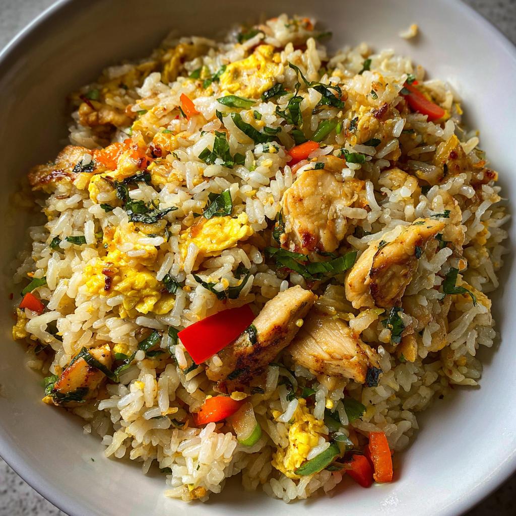 chicken basil fried rice - detail 1