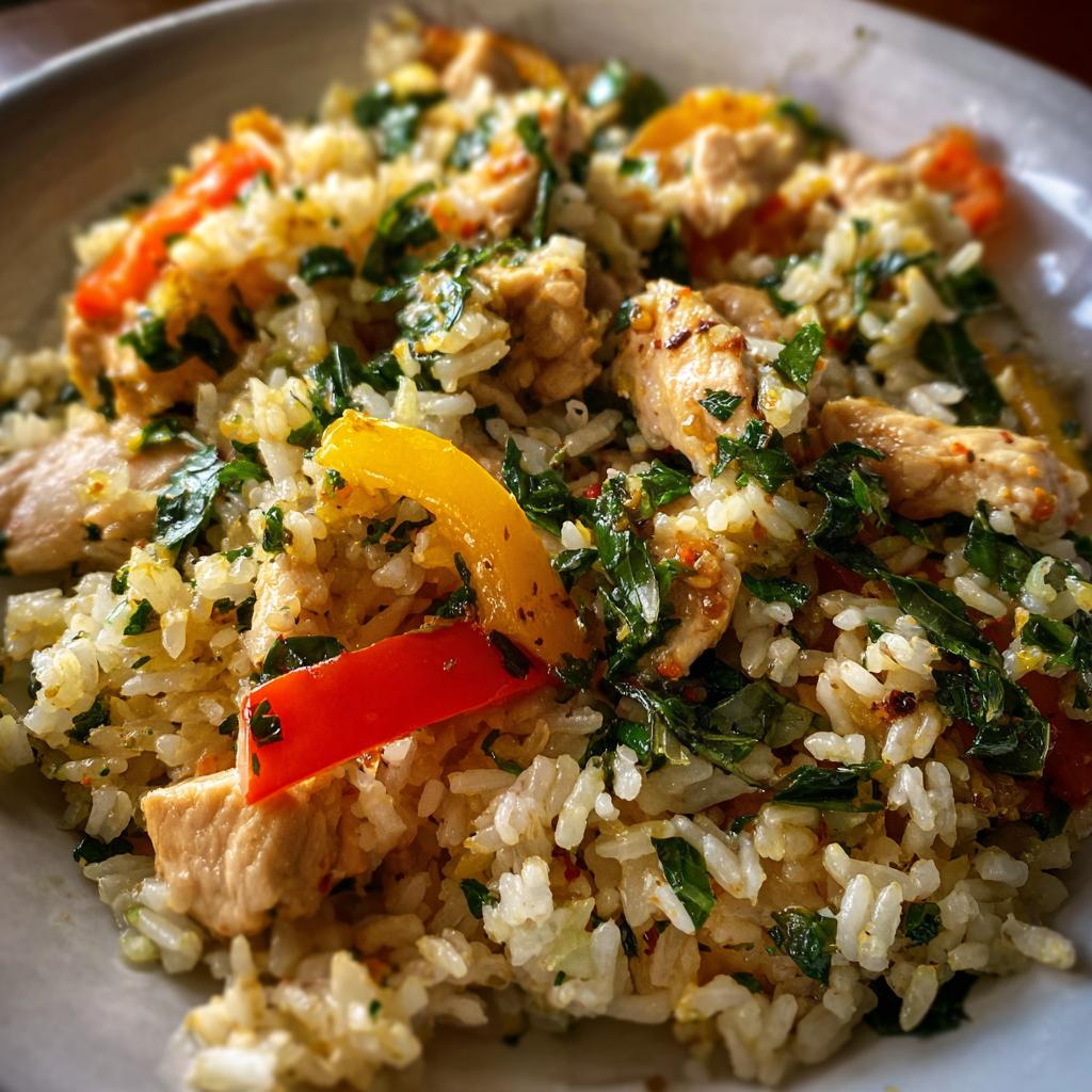 chicken basil fried rice