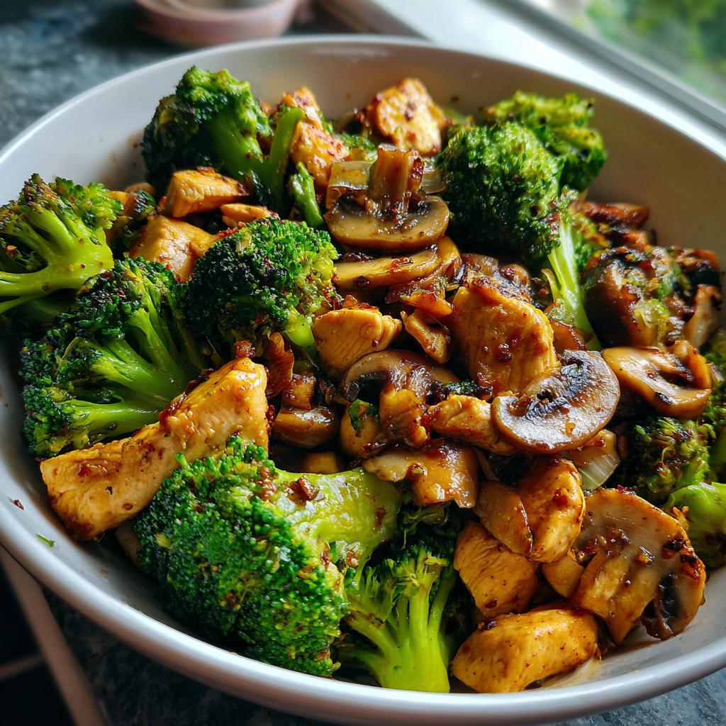 chicken broccoli mushroom