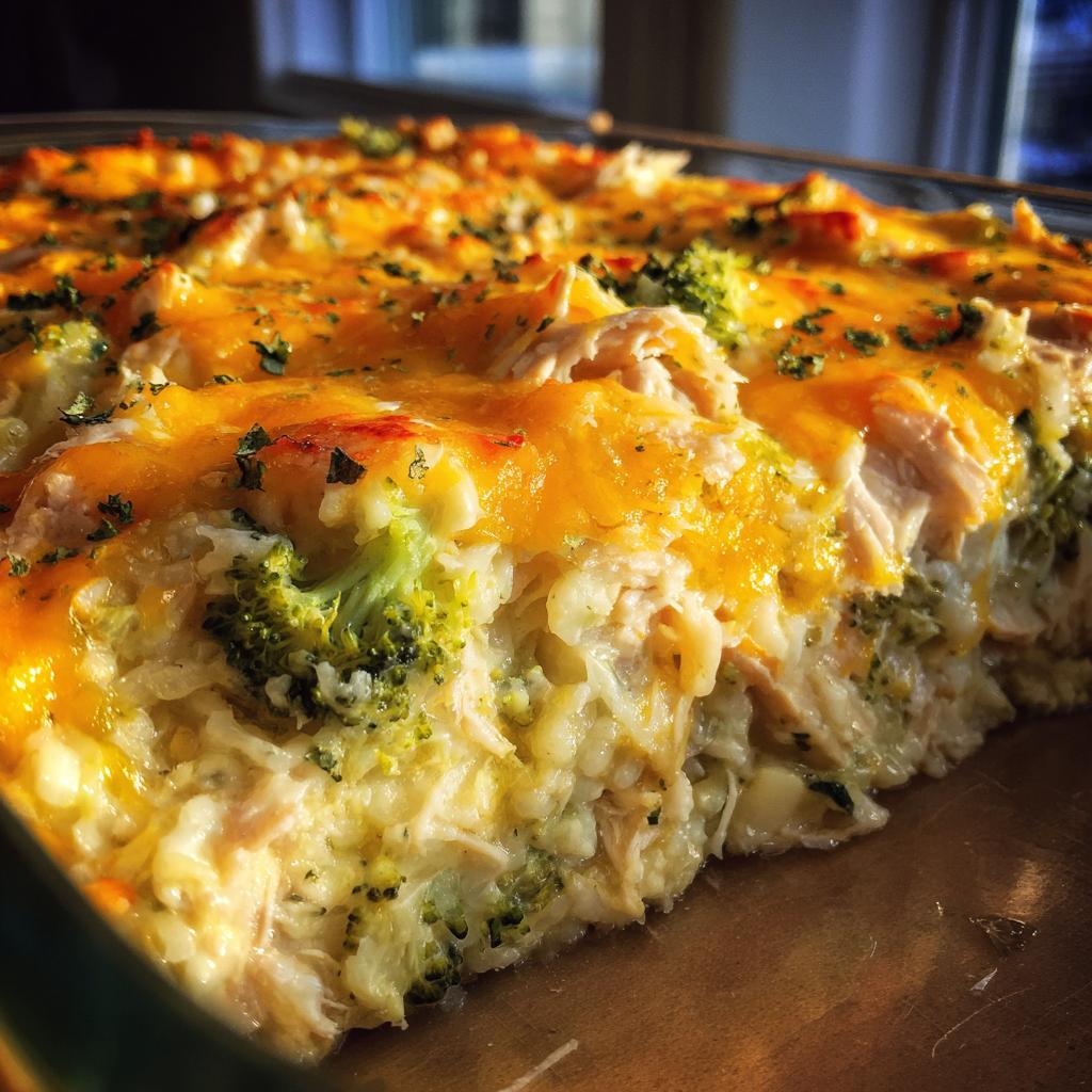 chicken brocolli rice casserole easy