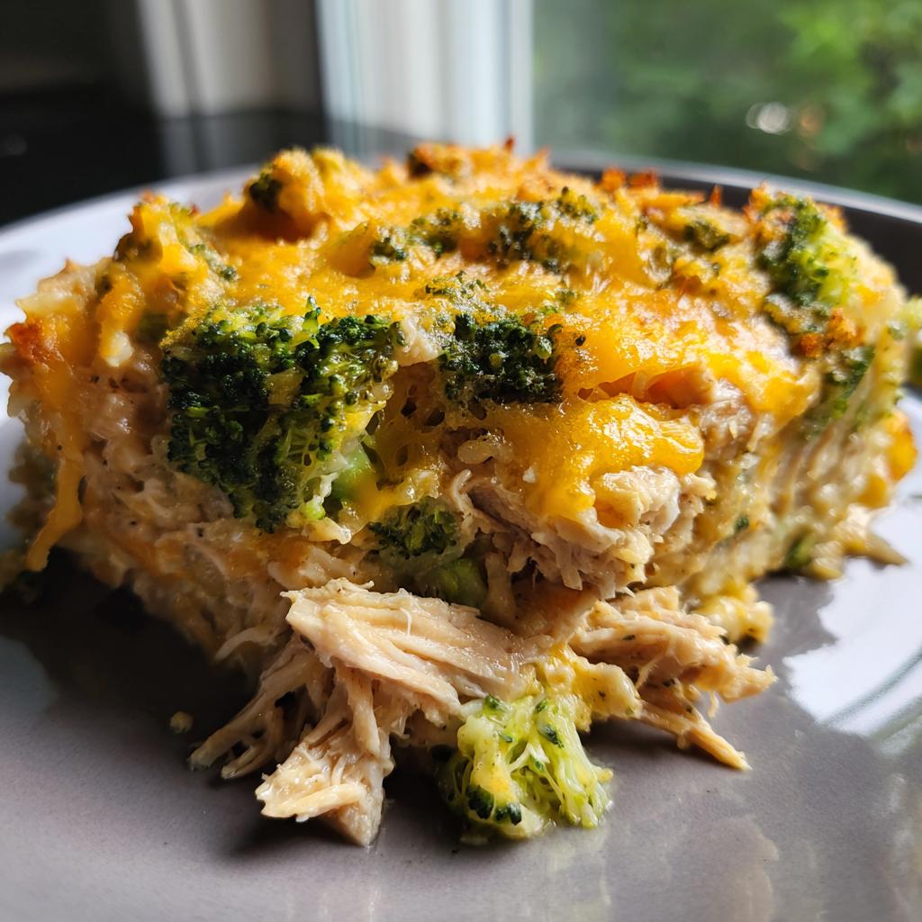 chicken brown rice broccoli casserole - detail 1