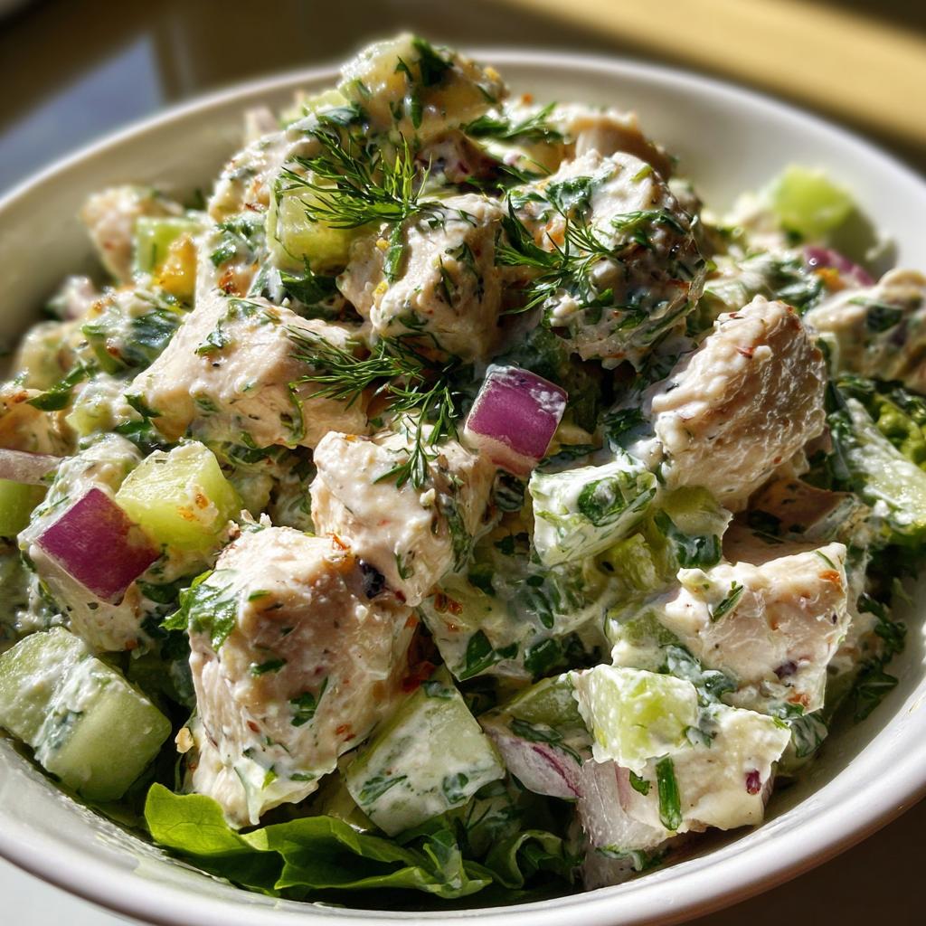 chicken dill salad - detail 1