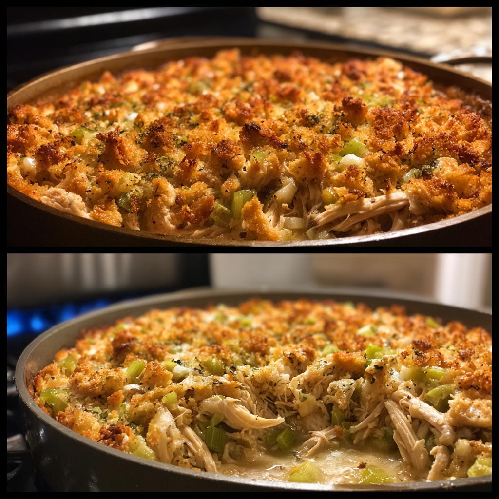 chicken dressing casserole stove top