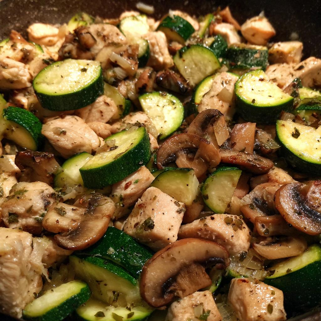 chicken mushrooms zucchini recipes - detail 2